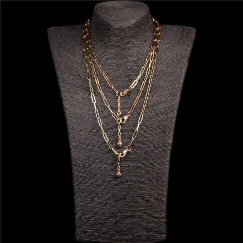 FACEINS Fashion Exaggerated Love Necklace Mens and womens Trendy Thick Chain Personality Necklace Hip Hop Necklace Jewelry