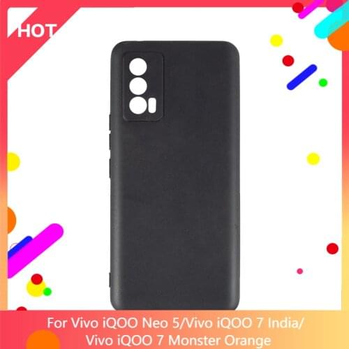 IQOO Neo 5 Case Matte Soft Silicone TPU Back Cover For Vivo iQOO 7 India Vivo iQOO 7 Monster Orange Phone Case Slim shockproof
