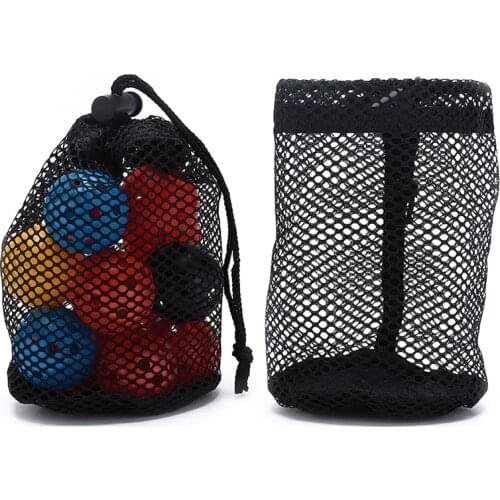 Golf Balls Holder Outdoor Sports Nylon Mesh Nets Bag Pouch Table Tennis Hold Up to 15 Balls Carrying Storage Bags