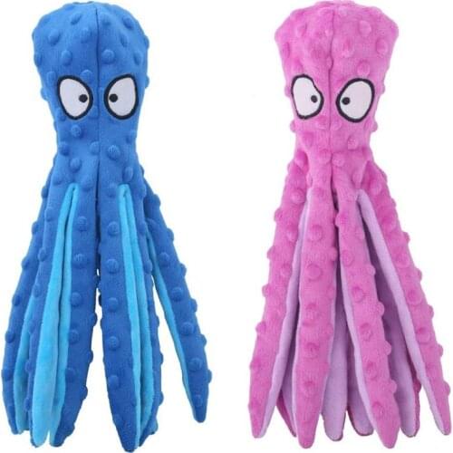8Legs Octopus Soft Stuffed Plush Squeaky Dog Puppy Chew Toy Sounder Sounding Paper Interactive Pet Toys Dog Supplies Accessories