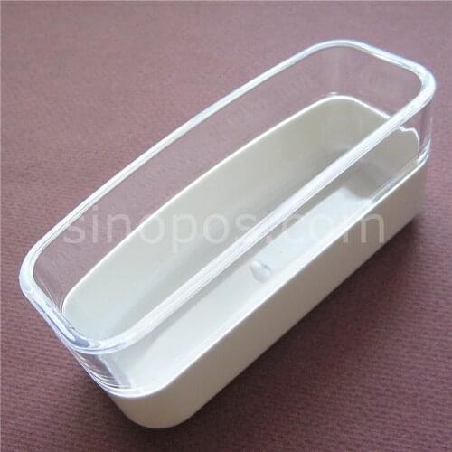 Desktop Business Card Dispenser, office plastic clear name card holder storage box bin exhibition visiting card display stands