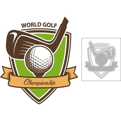 2020 New Hot DIY English Word Golf Ball Club Badge Championship Metal Cutting Dies and For Scrapbooking Foil Cut Craft No Stamps