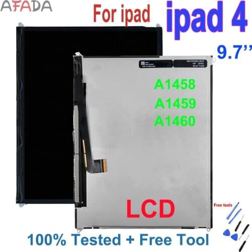 Original LCD For Ipad 4 LCD Display Touch Screen Digitizer Assembly A1458 A1459 A1460 LCD home button Ipad4 Screen Replacement
