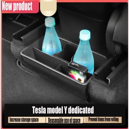 Suitable for 2021 Tesla model Y rear seat storage box storage box storage artifact interior modification accessories