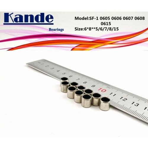 SF-1 0605 0606 0607 0608 0615 Self Lubricating Composite Sleeve Size 6*8*5 6 7 8 15mm SF1 Kande Bearings