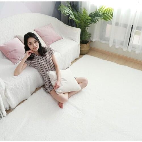 Thicken Bedroom Carpet Living Room Rug Floor Lamb Velvet Furry Home Child Crawling Bedside Bay Window Decor Washing Sleeping Mat