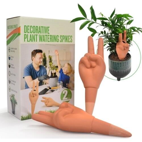 V gesture drip irrigation device horticultural irrigation tool ceramic red clay lazy man automatic watering seep drip irrigation