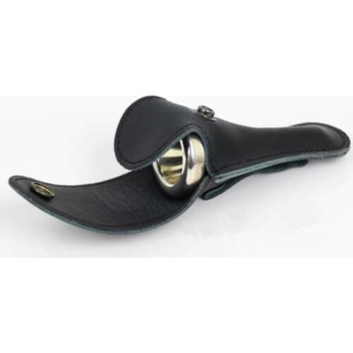 High quality Genuine Leather portbale durable one single trumpet mouthpiece pouch bag soft case cover instrument parts