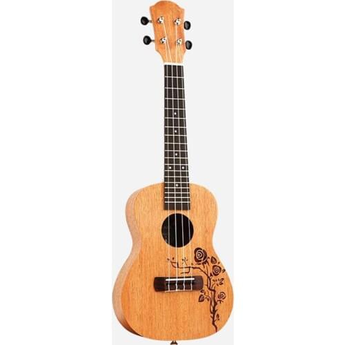 Top Quality 23 Inch 4 Strings Sapele Wood Ukulele Rosewood Fretboard Hawaiian accoustic Guitar Music Instrument Rosevine UK2308