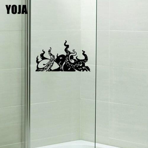 YOJA 16x28.1CM Home Decor Wall Sticker Fun Octopus Bathroom Shower Decal G2-0566