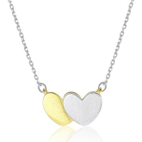S925 Sterling Silver Heart-Shaped Fashion All-match Womens Clavicle Chain