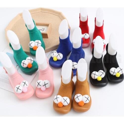 1 Pair Fashion Cute Animal Style Baby Booties Baby Outdoor First Walkers Shoes Toddler Cartoon Pattern Cotton Fabric Floor Socks