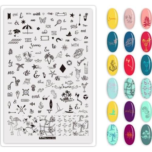 1pc 9.5X14.5cm Nail Templates 3D Stamping Plate Design Stamp Nail Art Tools stainless steel Templates Plates Image