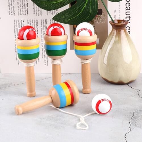 1 PC Baby Toys Wooden Teether Skill Sword Cup Playing Game Rodent Wooden Portable Baby Nursing Educational Toys Baby Products