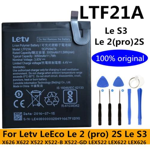 100% New Original 3000mAh LTF21A For Letv LeEco Le 2 (pro) 2S Le S3 X626 X622 X522 X522-B X522-GD LEX522 LEX622 LEX626 Battery