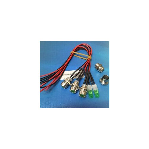 12V With Metal LED Holder F3 3mm White Red Green Blue Yellow Orange RGB LED Lamp Light With 20cm Wire x 100pcs