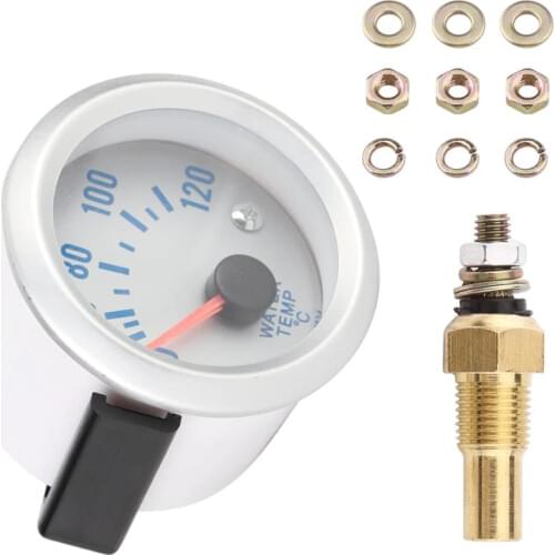 Car Water Temperature Gauge 52mm 2 '' Universal Water Temperature Range of 40-120 Degree LED Digital for Car Motor Universal 12V