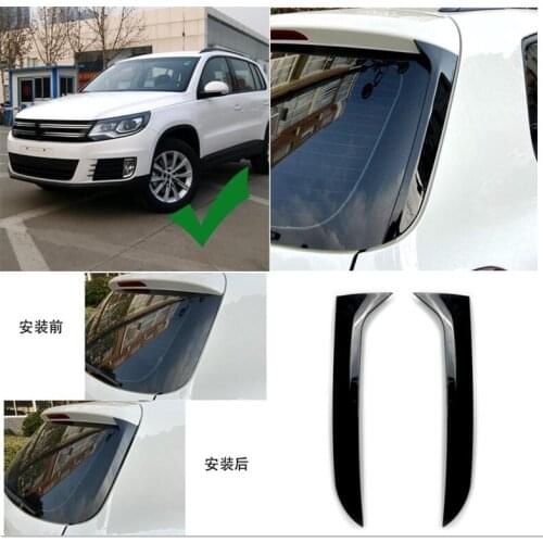Car Rear Window Side Spoiler Cover Trim Side Strip Cover Decoration Rear Side Wing Lip Roof Spoiler for Volkswagen Tiguan MK1