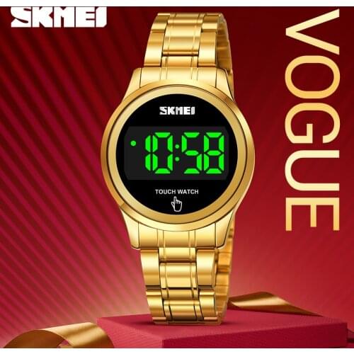 SKMEI LED Display Men Digital Wrist Watches 2021 New Brand Luxury Stainless Steel Waterproof Women Clock Relogio Masculino 1737