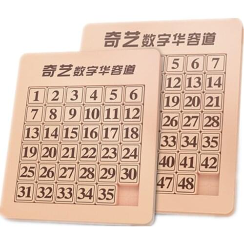 QIYI Digital Magnetic Huarong Road 6x6 7x7 Learning Chinese Sliding Block Toys Math Educational Toys For Children Kids Gift