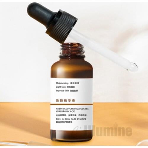 Arbutin Essence with Hyaluronic acid 30ml Skin Whiten Moisturizing Brightening Water Muscle Dilute Spot Shine Essence OEM