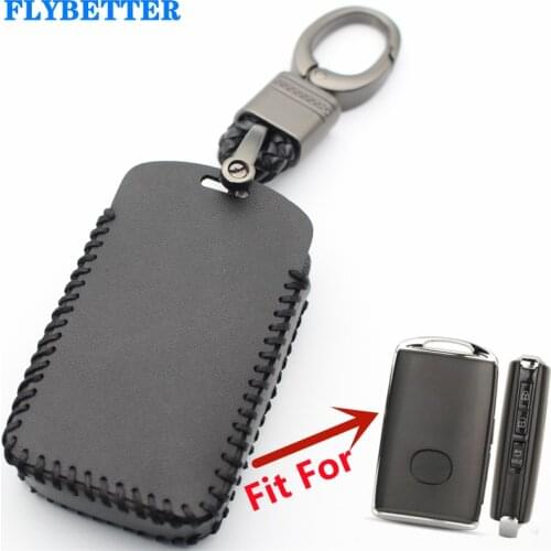 FLYBETTER Genuine Leather 3Button Smart Key Case Cover For Mazda Alexa/CX4/CX5/CX8/2020 M3 L531