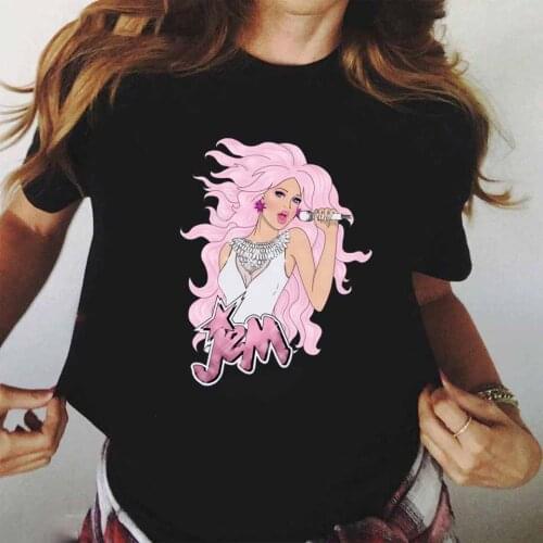 Jem And The Holograms T Shirt women hip hop graphic tees women summer tshirts streetwear 90s fans tshirt female