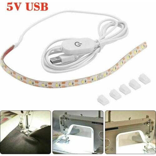 Flexible LED Strip Light White LED Light With Touch Dimmer 5V USB Power Supply Sewing Machine Light Strip