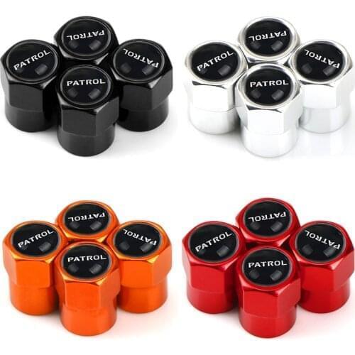 4pcs Car Tire Valve Cover Caps for Nissan Patrol Y62 2013-2017 Auto Accessories