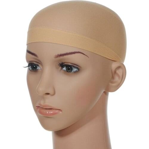 2pc/bag Stocking Wig Cap Hair Nets Dome Wig Cap Stretchable Elastic Hair Net Snood Wig Cap Wholesale