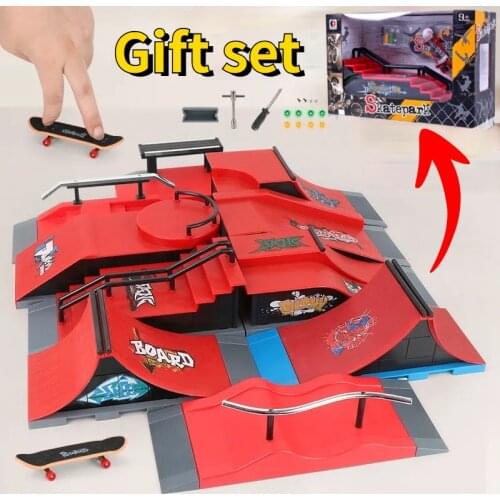 MINI Set Children Finger Skateboard Fun Toy Bicycle Ramp Skatepark Combination Boy Gift Skating Professional Suit Puzzle Track
