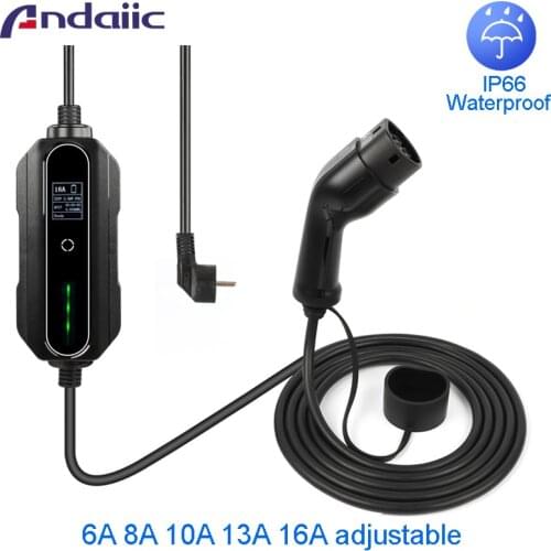 6A SolarCharge Mobile Charging Station Charger for Solar Power Station 1.3KW Electric Car 5 Meters Type 2