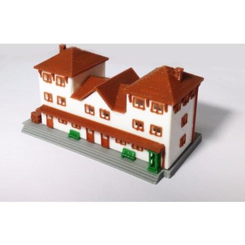 Outland Models Medium Train Station / Depot Z Scale 1:220 Train Railway Layout