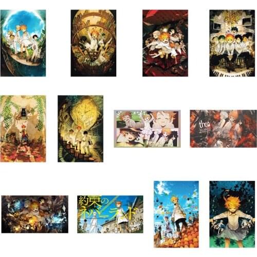 Anime The Promised Neverland Cloth Silk Canvas HD Poster Home And Bedroom Decoration Wall Fabric Poster