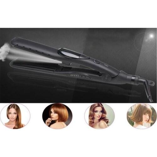 Professional Steam Hair Straightener 2 in 1 hair curler Fast Vapor Straightening Flat Iron Salon Curling iron Styling Tools
