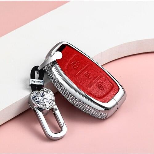 Luxury Diamond Car Key Case Remote Key Cover Shel For Hyundai Tucson Creta ix25 ix35 i20 i30 HB20 Elantra Verna Mistra 2015-2019