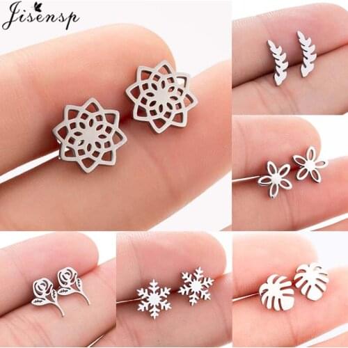 Jisensp Gothic Style Mandala Flowers Earrings Fashion Jewelry for Women Summer Wedding Party 2020 Ear Stud Elegant Earrings
