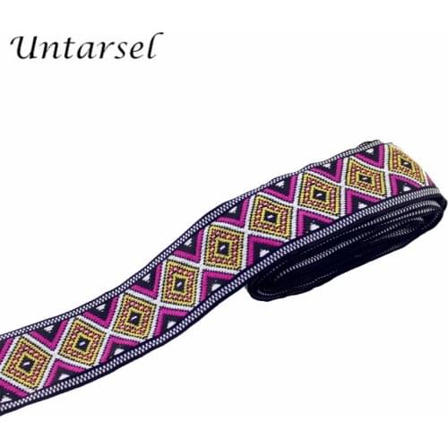Untarsel unique design 50mm ribbon pink designer fabric webbing high quality christmas gift handicrafts bags belts trim