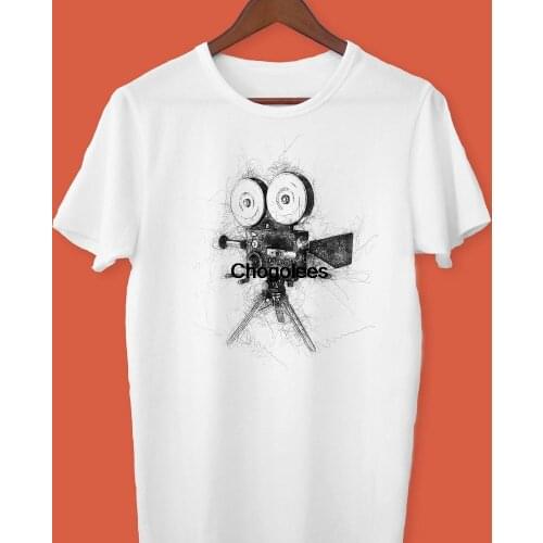 Vintage Movie T shirt with Vintage Camera Drawing Men and Women