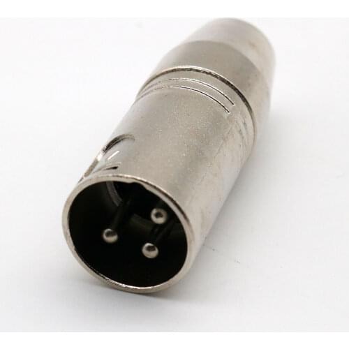 XLR 3 Pin Male Plug Converter to 3.5mm 1/8" TRS Mini Jack Female Stereo Microphone Adapter Audio Connector