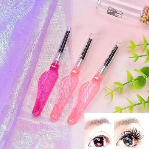 1Pc Antibacterial Foldable Double-headed Eyelash Comb Beauty Makeup Tool Mascara Wands Applicator Wand Brushes