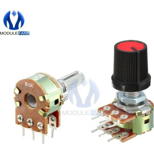 10PCS Diy Electronic Resistor Linear Taper Rotary Potentiometer Cap Knob Ohm B1K B2K B5K B10K B20K B50K B100K B250K B500K B1M