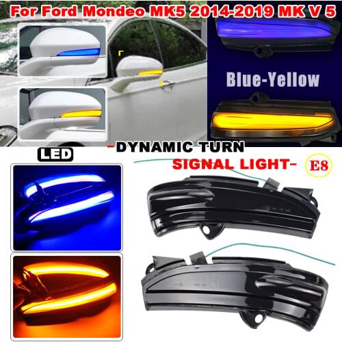 For Ford Mondeo MK5 2014-2019 MK V 5 LED Side Wing Dynamic Turn Signal Light Rearview Mirror Indicator car accessories