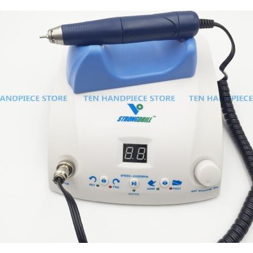 2018 good quality 50,000 rpm dental lab micromotor brushless jewelry speed by foot pedal dental laboratory with handpiece
