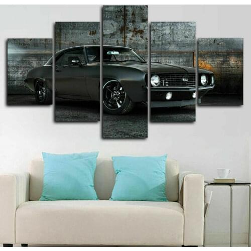 Chevrolet Camaro Ss 1969 Muscle 5 Pcs Canvas Picture Print Wall Art Canvas Painting Wall Decor for Living Room Poster No Framed