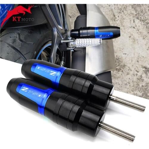 For kawasaki Z750 Z 750 Motorcycle CNC Accessoires Falling protection Exhaust Slider Crash pad slider LOGO "Z750"
