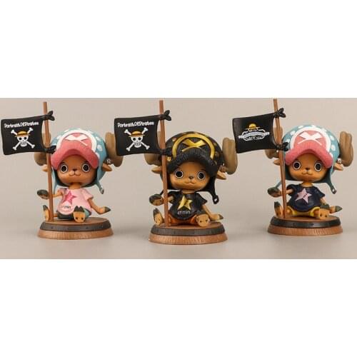 Anime One Piece Golden Blue Pink Three-barrel Kitchen Knife Color Box Classic Toy Action Figure Model Decoration Childrens Gift