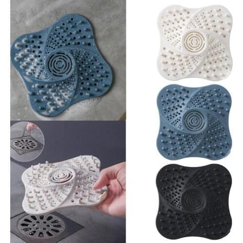 Anti-Block Floor Drain Hair Catcher, Kitchen Sink Strainer Bathroom Shower Sink Stopper Drain Cover, Filter for Kitchen Bathroom