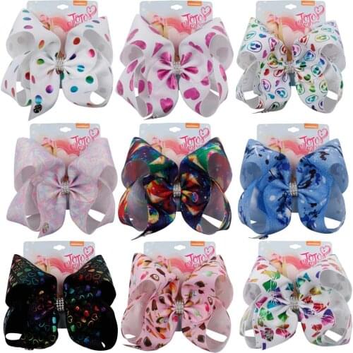 CN 7" Valentine Jojo Bows For Girls /Jojo Siwa Large Heart Hair Bows With Clip For Girls Bowknot Valentine Gift Hair Accessories