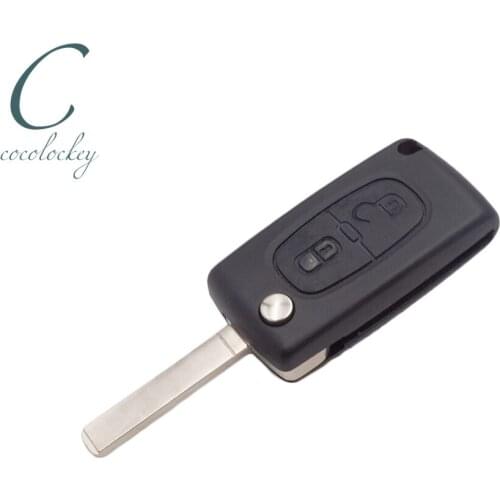 Cocolockey Remote Key Cover for Fiat Scudo 2Button Folding Key Shell No Groove Blade NO Battery Holder Auto Replacement Parts